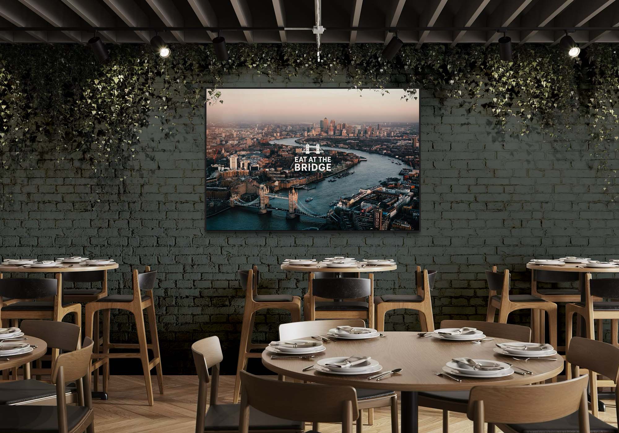 large canvas print for a restaurant