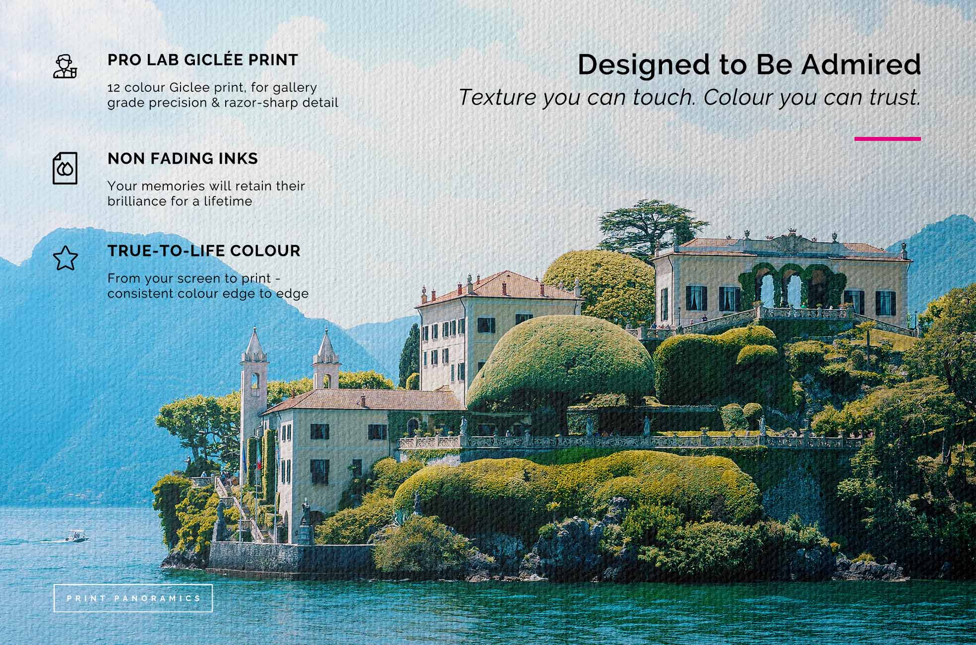 cotton canvas, giclee printed close up with canvas features text