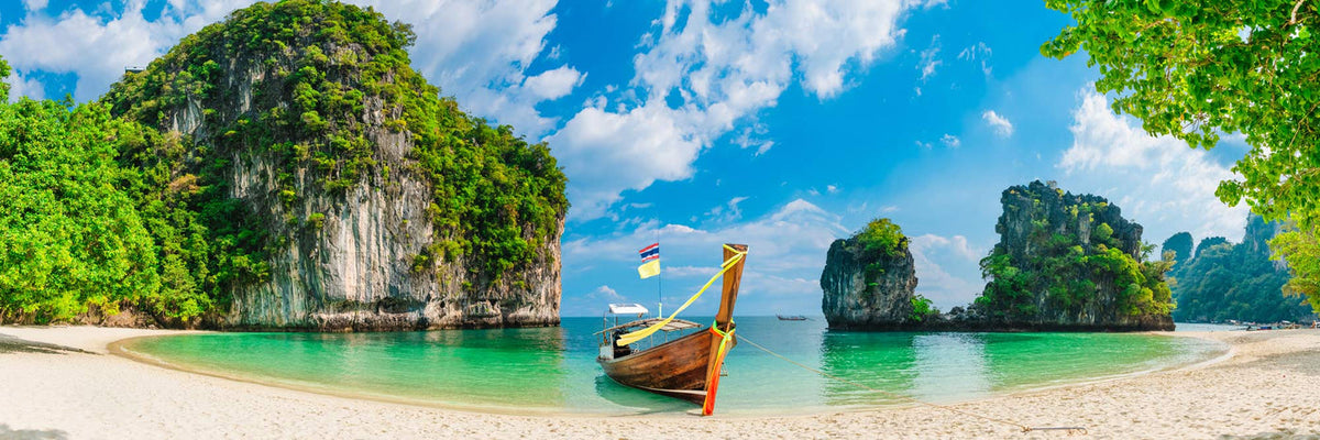 Beach and boat photograph used throughout the PP Studio upload guide