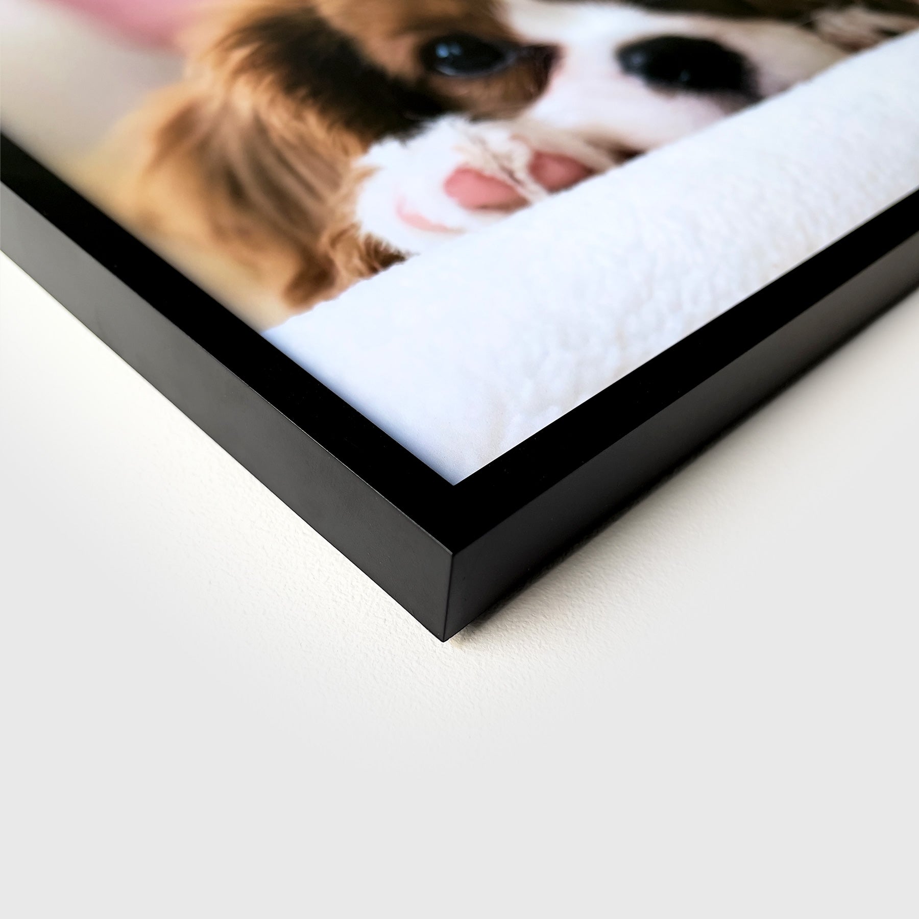 Black framed photo tile