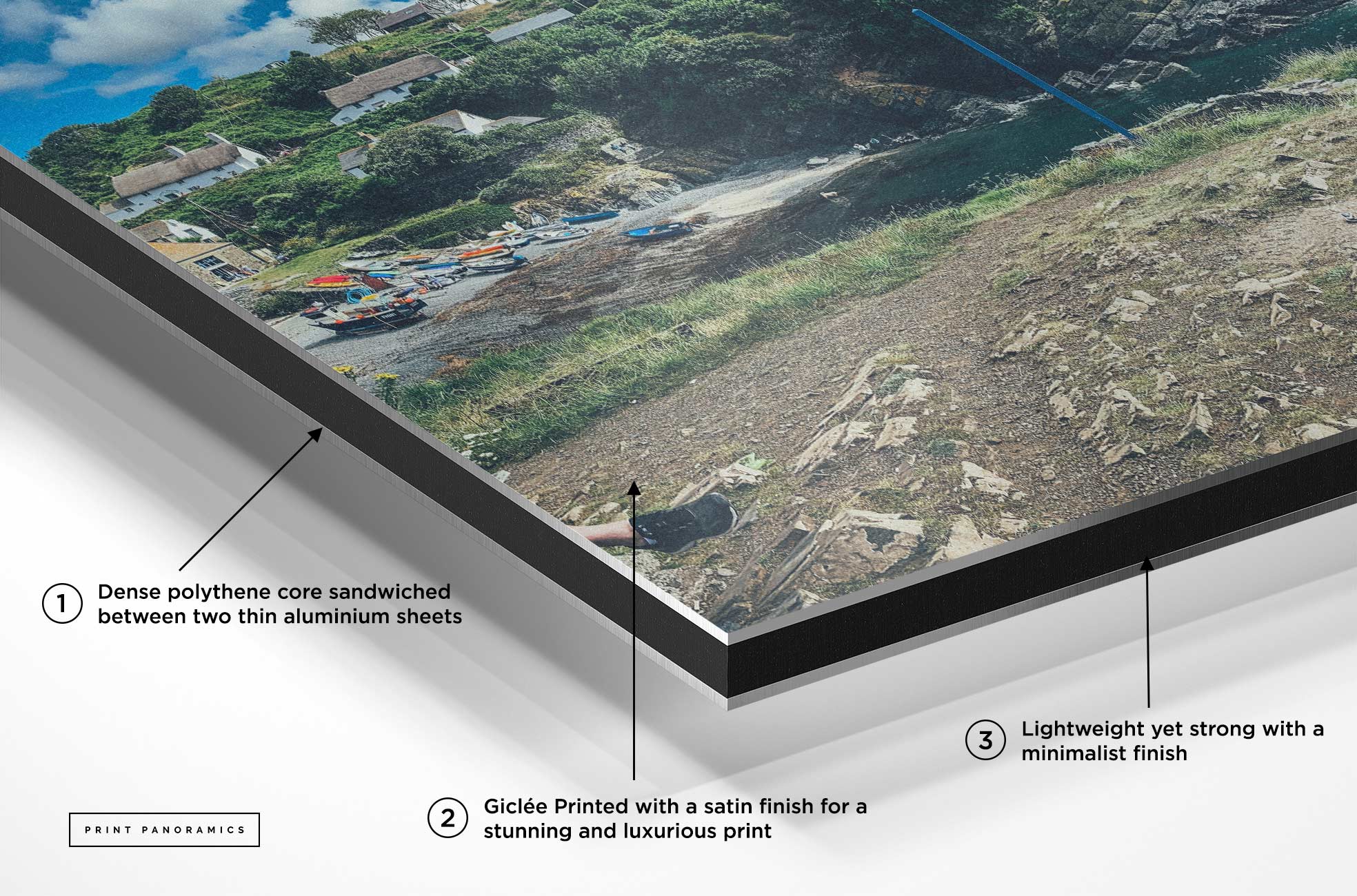 Aluminium dibond details - ultra panoramic