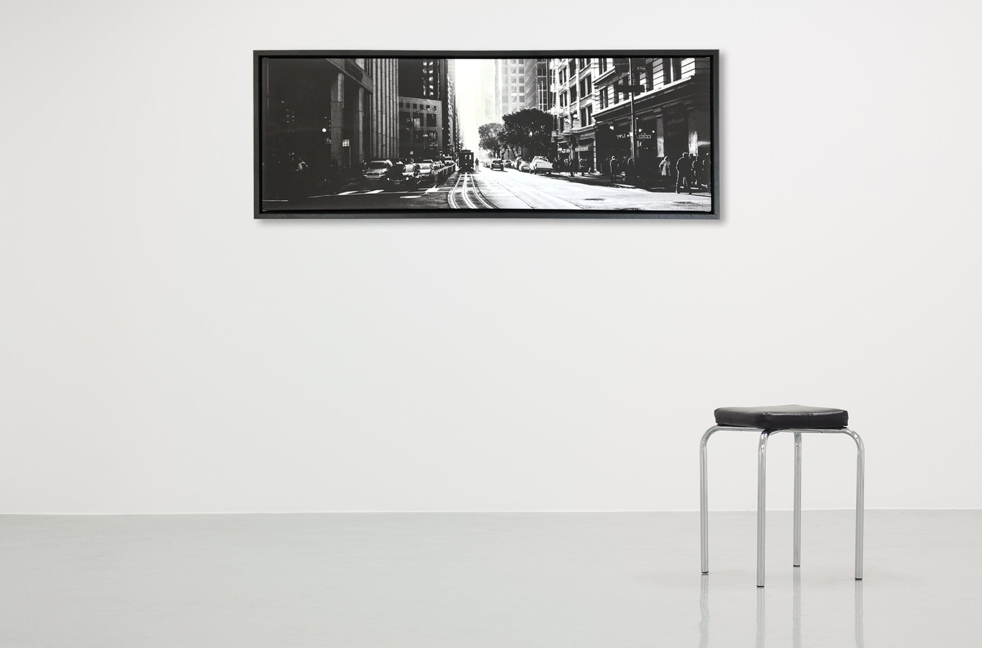 panoramic floating framed canvas