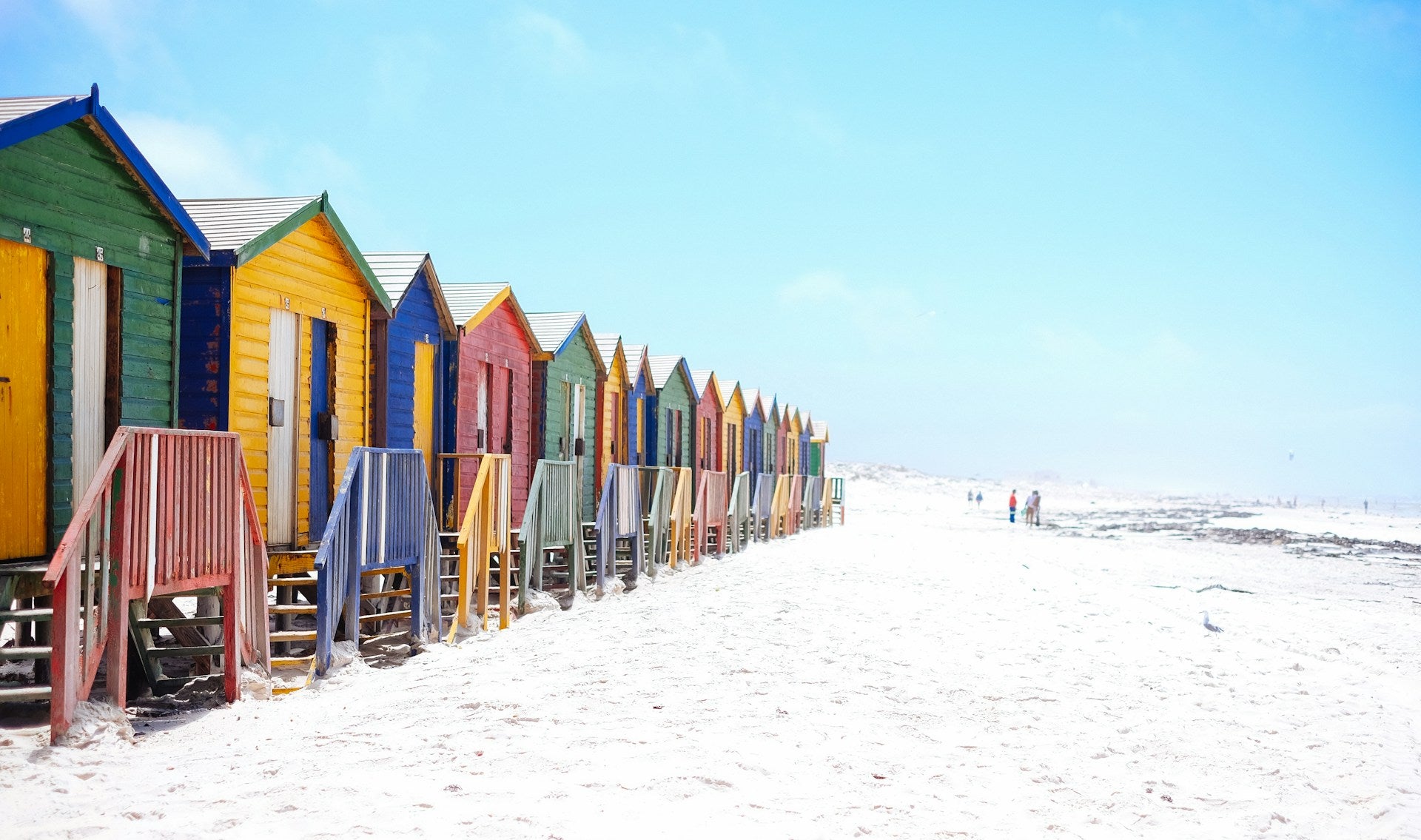 giclee printing - colourful beach huts
