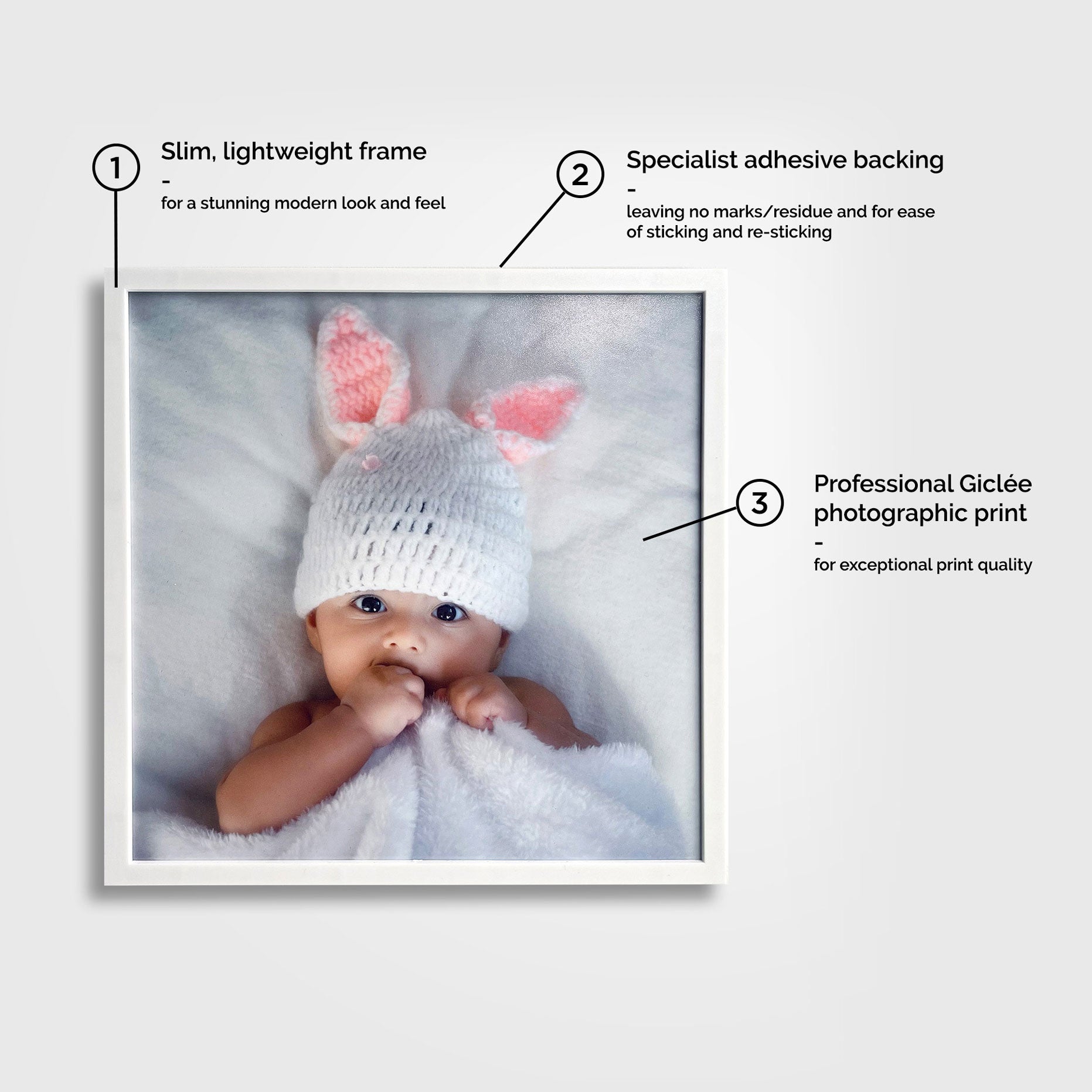 features of our framed photo tiles