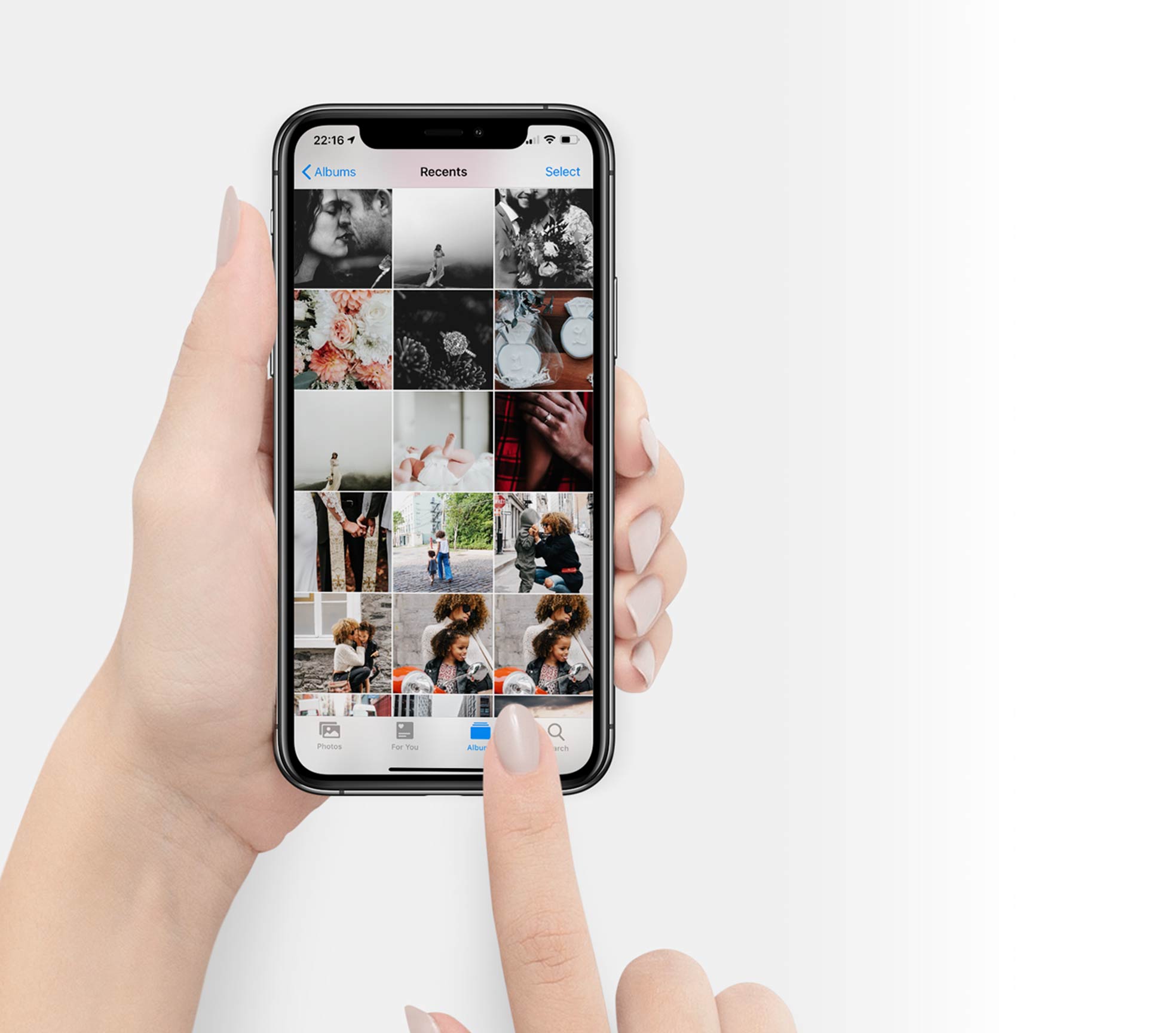 Choose images direct from your phone to Hangtiles