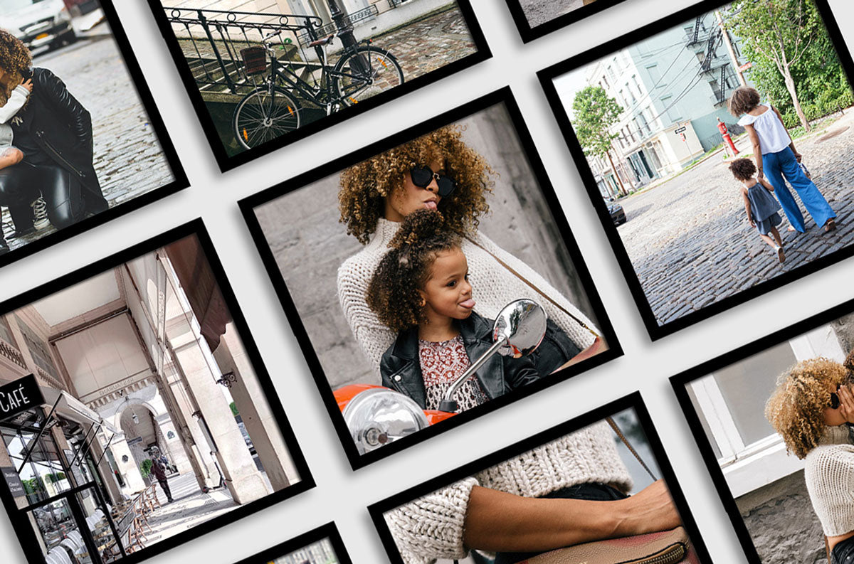 Black framed photo tiles | Hangtiles