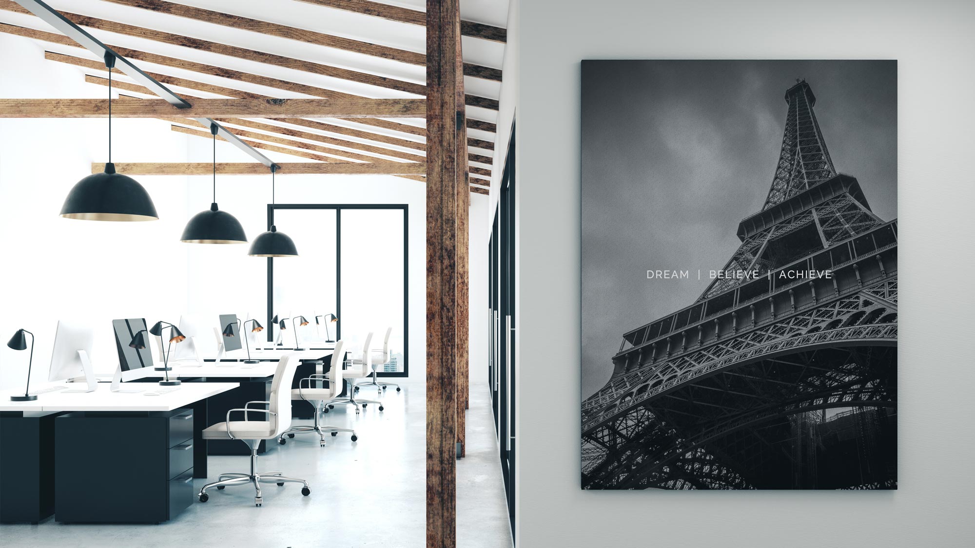 stunning large canvas print in the office