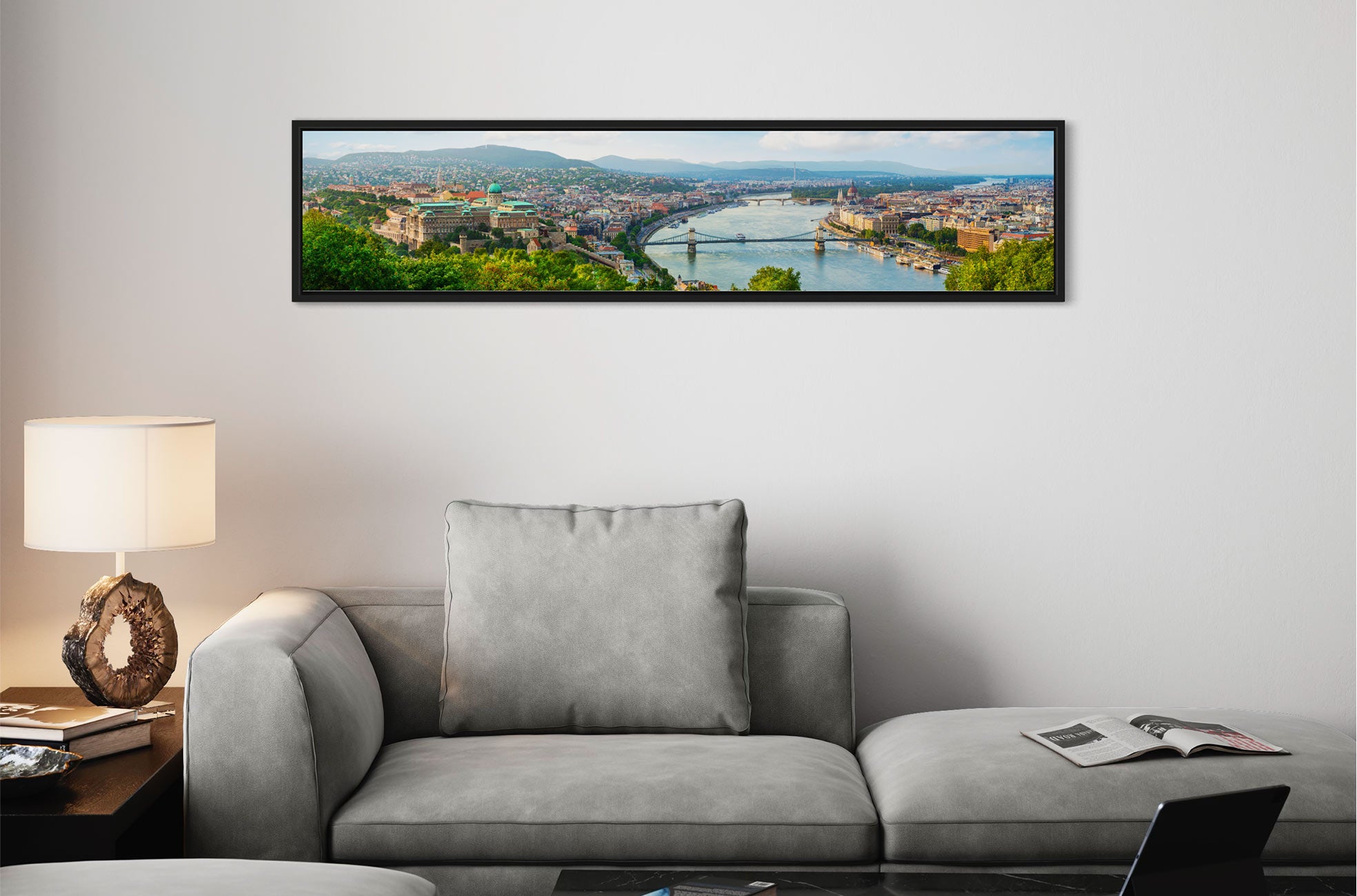 Floating framed canvas print - ultra panoramic 