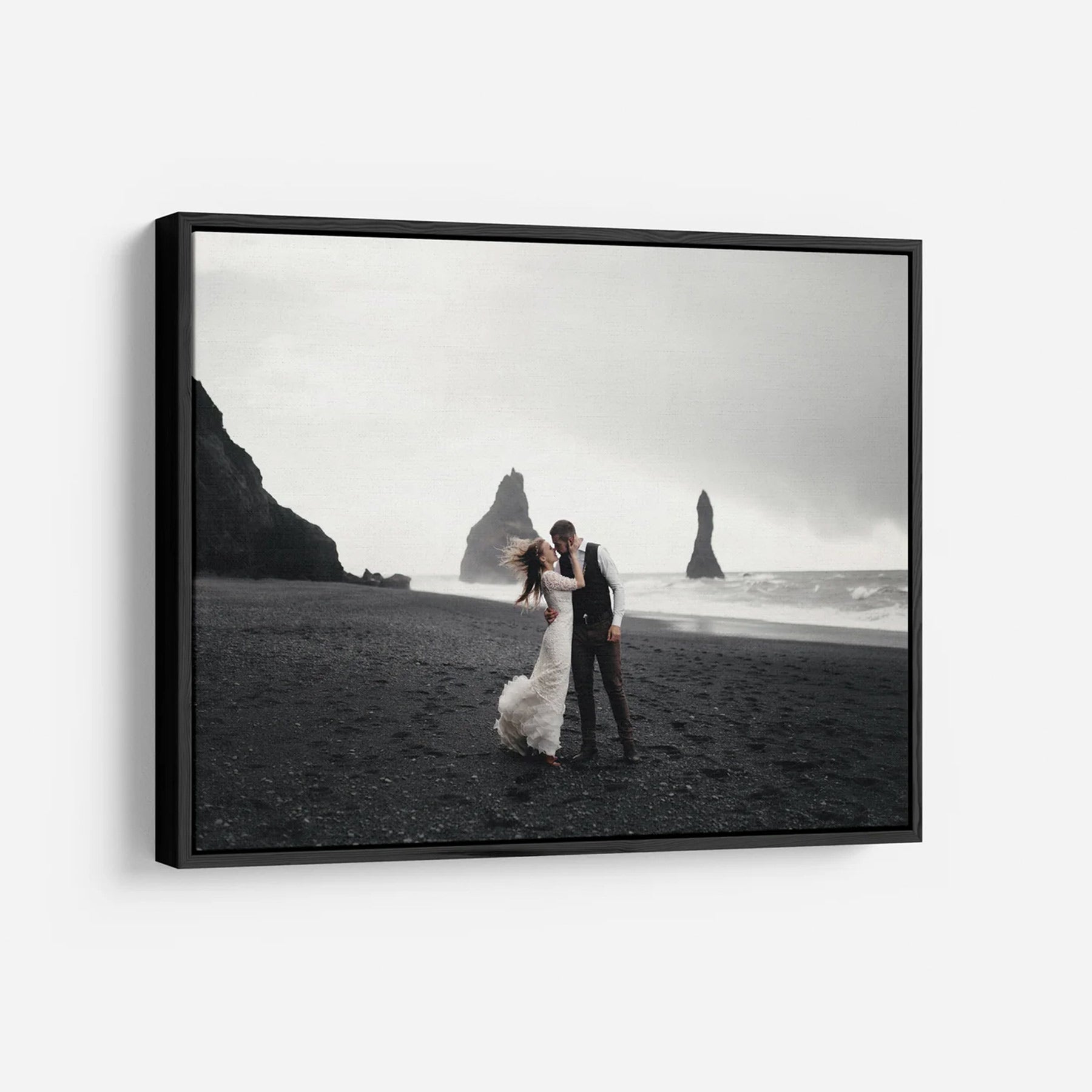 Wedding Photos Framed with floating framed canvas