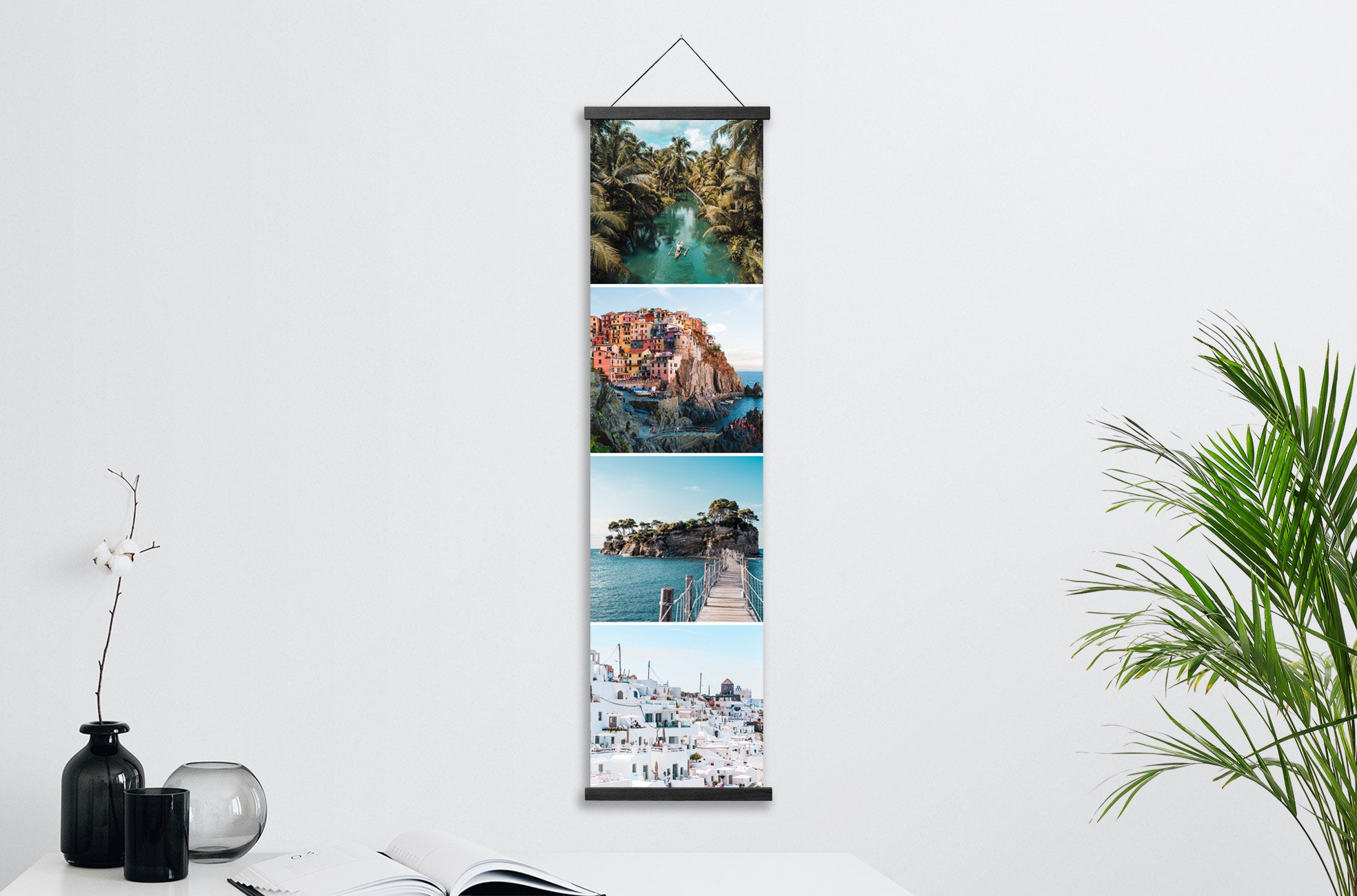 memory photo strip with hangers